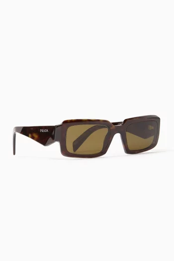 Square Tortoiseshell Sunglasses in Acetate