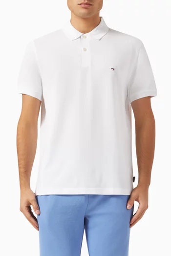 Logo Polo Shirt in Cotton Pique