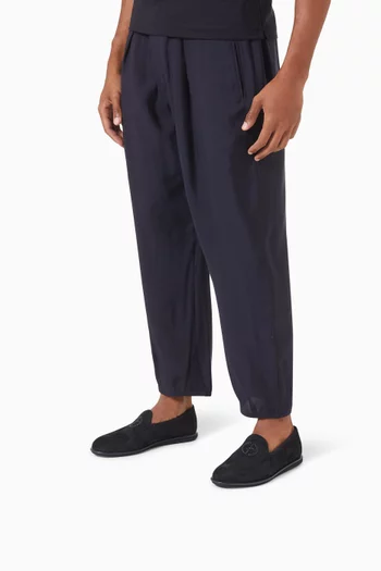 GA Logo Moccasins in Suede