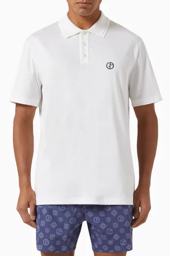Logo Polo Shirt in Cotton Jersey