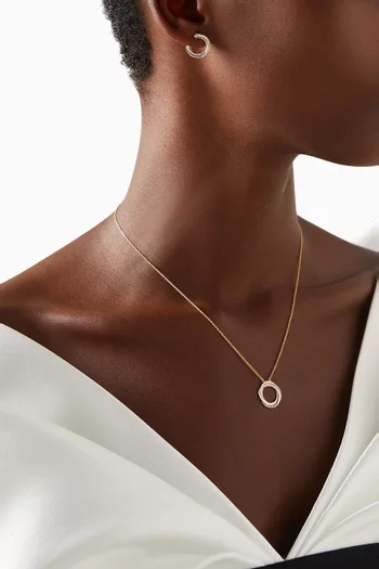 Revolve Trio Diamond Necklace in 18kt Mixed Gold