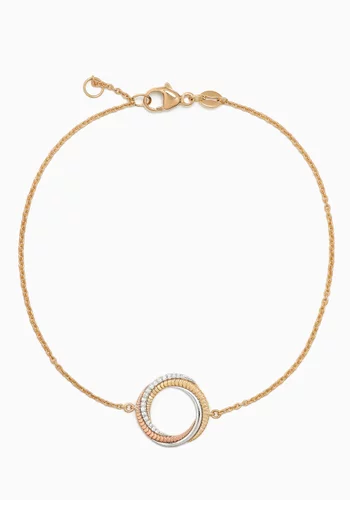 Revolve Trio Diamond Bracelet in 18kt Mixed Gold