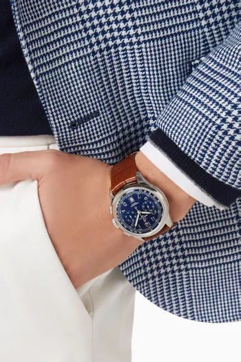 Premier B01 Chronograph Stainless Steel & Leather Watch, 42mm