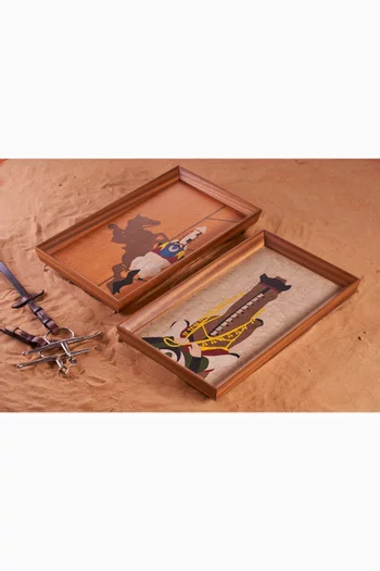 Faras Serving Tray in Walnut Wood