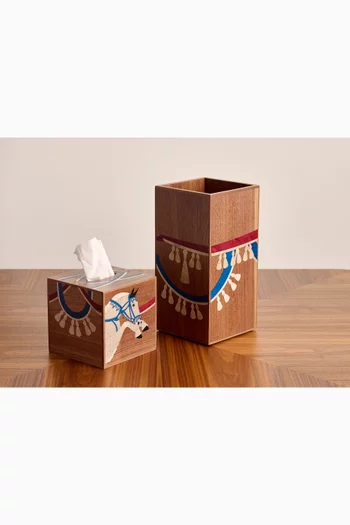 Faras Trash Bin in Walnut Wood