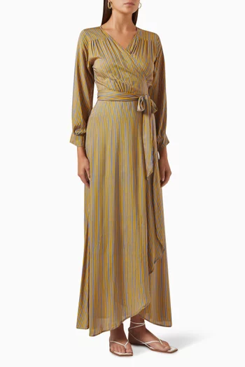 Kate Belted Maxi Dress in Rayon
