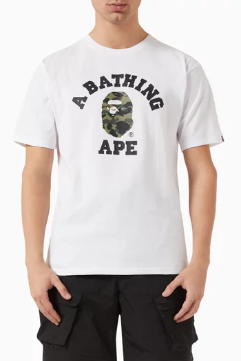 1st Camo College T-shirt in Cotton