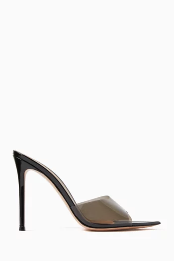 Elle 105 Mule Sandals in Patent-leather & Plexi