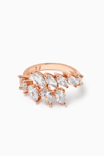 Marquis Ring in 18kt Rose Gold-plated Brass