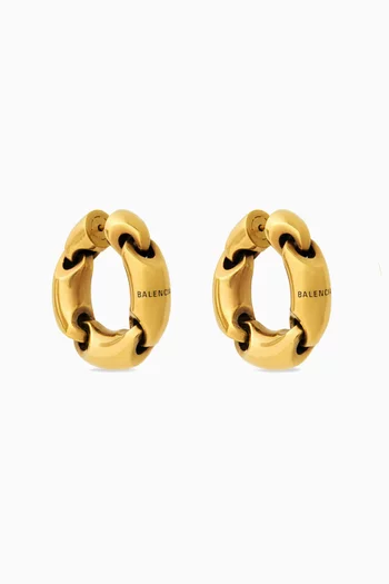 Solid 2.0 Hoop Earrings in Brass