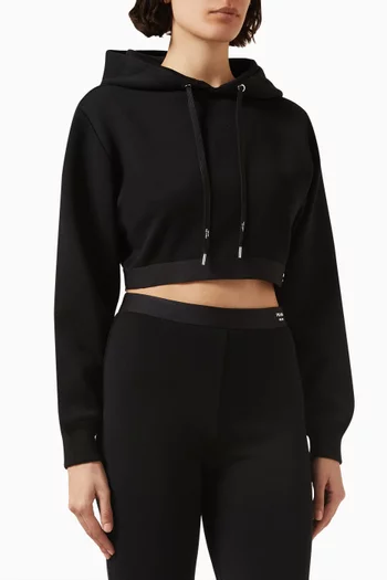 Cropped Hoodie in Knit