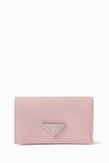 Logo-detail Wallet in Saffiano Leather