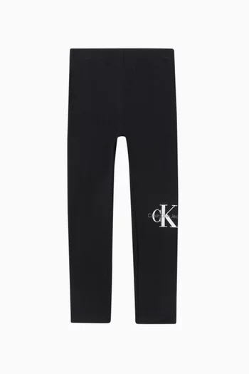 Logo-print Leggings in Cotton