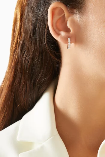 Cascade Diamond Hoop Earrings in 18kt Gold