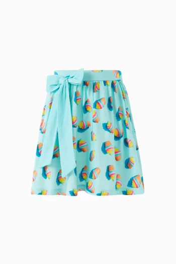 Ice Cream-print Skirt in Cotton