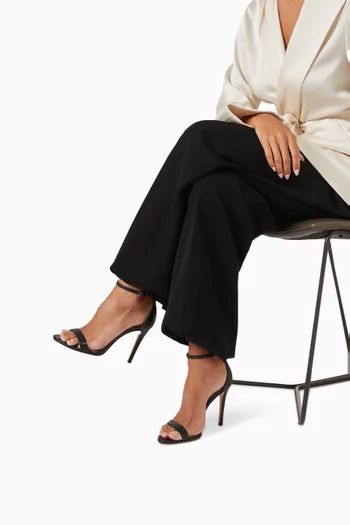 صندل بكعب رفيع 110 مم جلد نابا