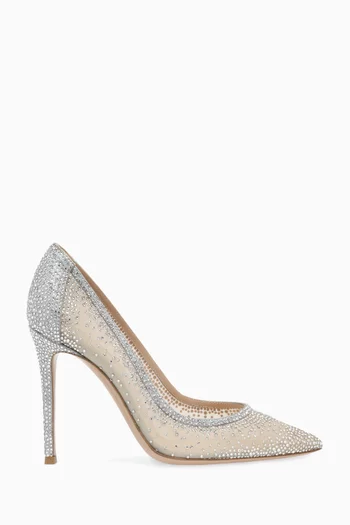 Rania 105 Embellished Pumps in Organza Silk