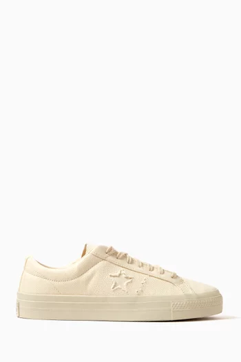 One Star Pro Herringbone Low Top Sneakers in Cotton Canvas
