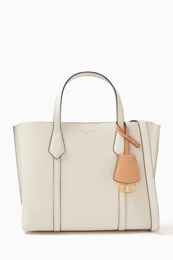 Small Perry Top Handle Tote Bag in Leather