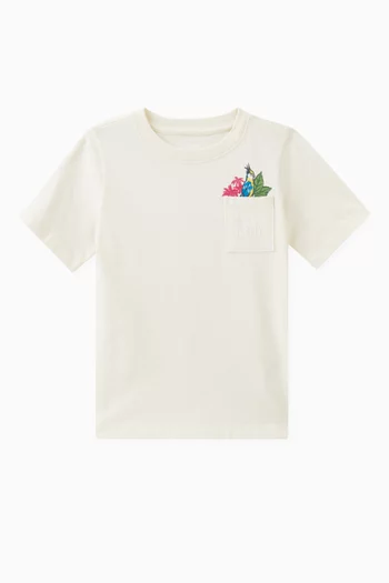 Novelty Graphic Pocket T-shirt in Cotton