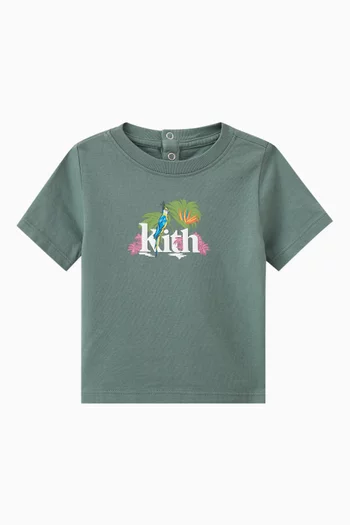 Novelty Bird Graphic T-shirt in Cotton