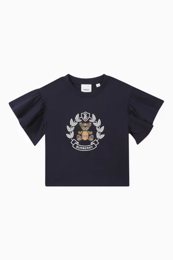 Oak Leaf Crest Logo-print T-shirt in Cotton
