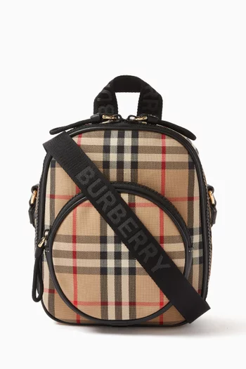 Checked Backpack in Canvas