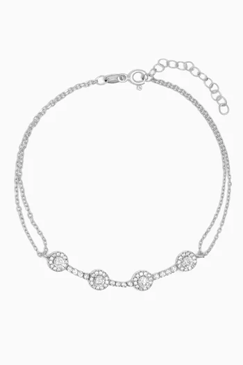 Crystal Tennis Bracelet in Sterling Silver
