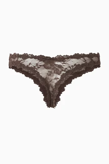 Stretch Lace Dipped Thong