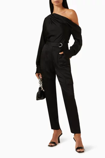 Alice One-shoulder Top in Satin