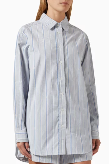 Gale Logo Striped Shirt in Cotton