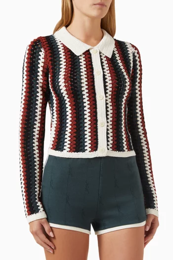 Tori Crochet Top in Organic Cotton-knit