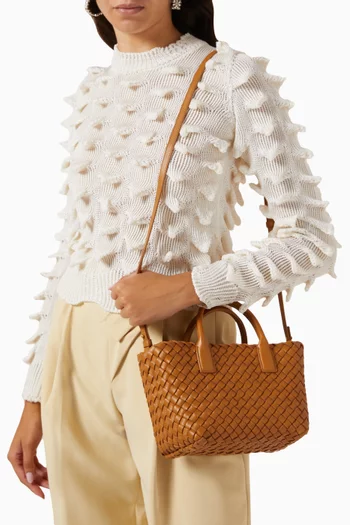 Mini Cabat Tote Bag in Inteccio Leather