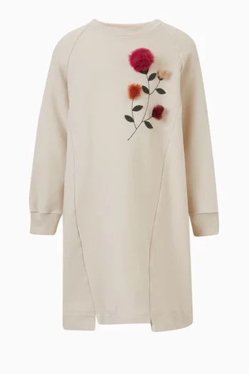 Shift Dress with Floral Detail
