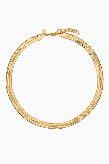 Mighty Medusa Necklace in 18kt Gold-plated Brass
