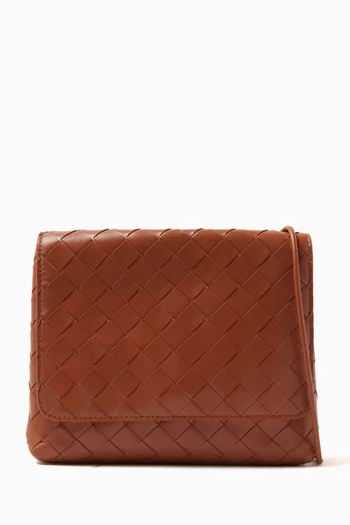 Mini Cross-body Bag in Intrecciato Leather