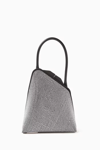 Sunset Crystal-embellished Top Handle Bag in Satin
