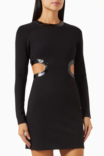 Dolce Cut-out Mini Dress in Ponte
