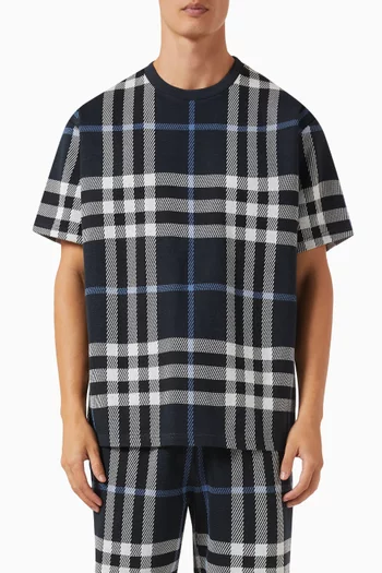 Ferrybridge Checkered T-shirt in Cotton Jersey