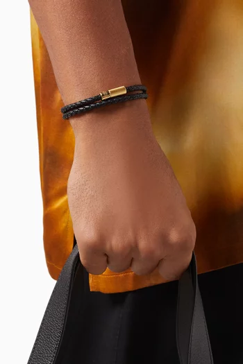 Wrap Braided Bracelet in Leather