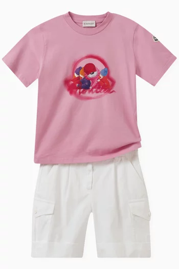Printed T-shirt in Cotton Jersey