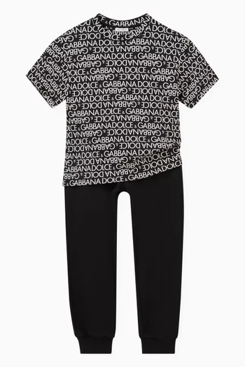Logo Print T-shirt in Cotton Jersey