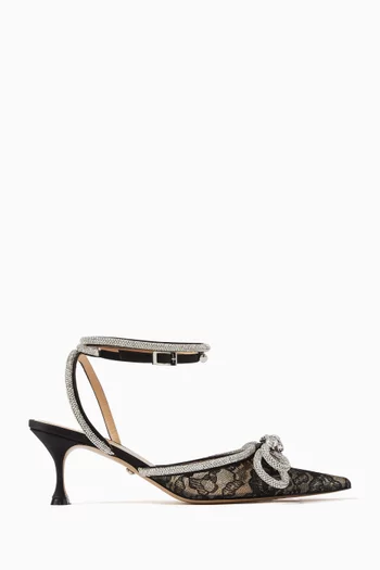 Double Bow 65 Pumps in Lace