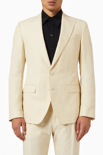 Single-breasted Taormina Jacket in Linen Blend