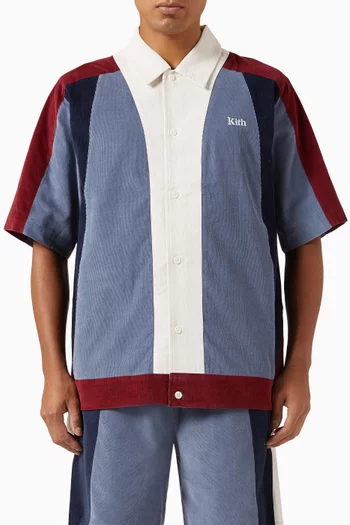 Micro Cord Woodpoint Shirt in Cotton
