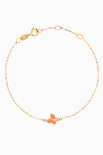 Ara Butterfly Bracelet in 18k Yellow Gold