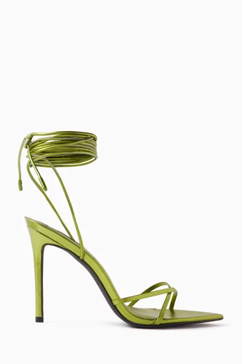 Tila 100 Strappy Sandals in Metallic Leather