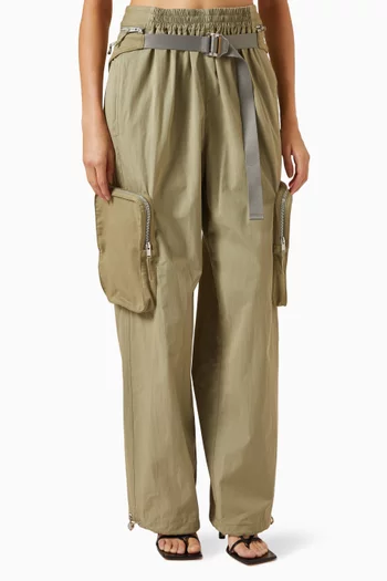 Belt Bag Blouson Pants in Cotton-blend