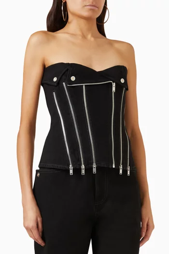 Biker Corset in Denim