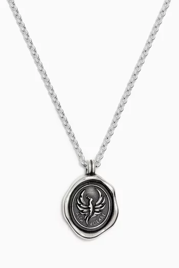 'Fly High' Phoenix Talisman Necklace in Sterling Silver